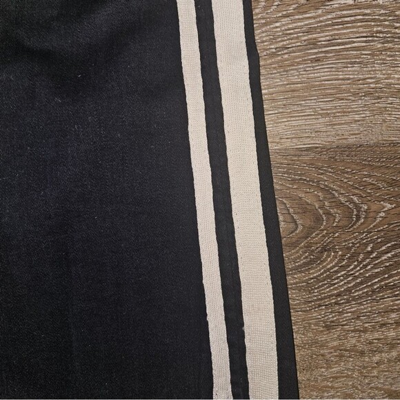 Mother Insider Crop Step Fray Jean in Guilty Racer Stripe Black Bootcut - Picture 8 of 10